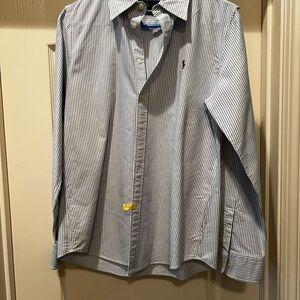 Polo Ralph Lauren  Slim Fit Oxford Blue Stripe Women’s Medium